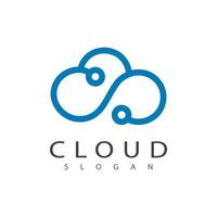 nube illustrazione logo vettore piatto design