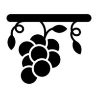 un icona di uva, antiossidante frutta vettore