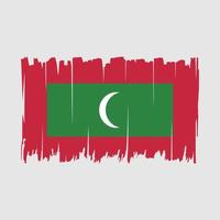 Maldive bandiera spazzola vettore illustrazione