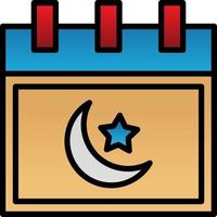islamico calendario vettore icona design