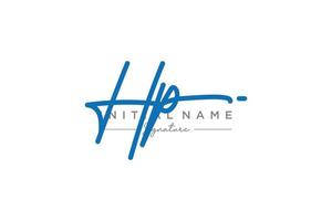 iniziale hp firma logo modello vettore. mano disegnato calligrafia lettering vettore illustrazione.