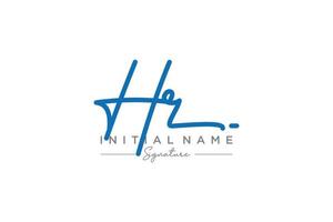 iniziale hr firma logo modello vettore. mano disegnato calligrafia lettering vettore illustrazione.