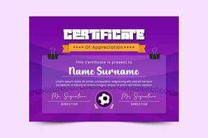 calcio torneo, sport evento certificato design modello facile per personalizzare semplice e elegante design vettore