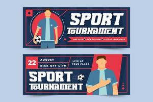 calcio torneo sport evento copertina bandiera design modello facile per personalizzare vettore