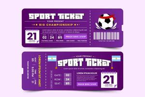 calcio torneo sport evento biglietto design modello facile per personalizzare vettore