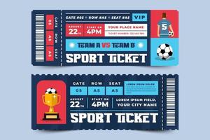 calcio torneo sport evento biglietto design modello facile per personalizzare vettore