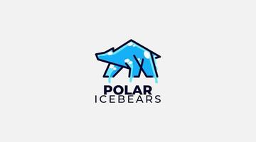 polare ghiaccio orsi vettore logo design illustrazione icona