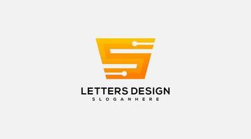 lettera S design vettore logo design modello icona