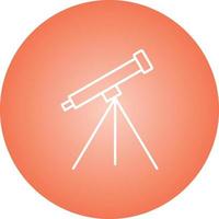 unico telescopio vettore linea icona