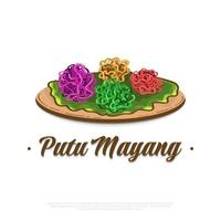 putu mayang, indonesiano tradizionale cibo o merenda vettore