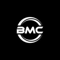 bmc lettera logo design nel illustrazione. vettore logo, calligrafia disegni per logo, manifesto, invito, eccetera.