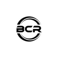 bcr lettera logo design nel illustrazione. vettore logo, calligrafia disegni per logo, manifesto, invito, eccetera.