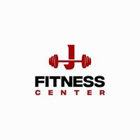 j iniziale fitness centro logotipo modello vettore, fitness Palestra logo vettore