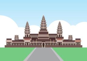 Illustrazione del punto di riferimento di Angkor Wat Cambogia vettore