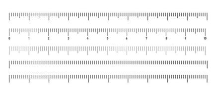 misurazione scala, 10 centimetri markup per governanti. vettore illustrazione nel piatto stile isolato su bianca sfondo.