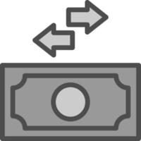 denaro contante flusso vettore icona design
