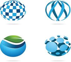 colorato globo logo design. vettore