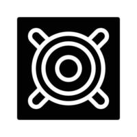 illustrazione vettoriale del woofer su uno sfondo. simboli di qualità premium. icone vettoriali per il concetto e la progettazione grafica.