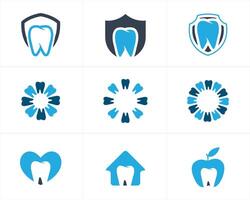 dente fiore cerchio modello per dentale logo design. dentale cura logo design. vettore