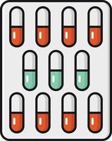 illustrazione vettoriale della capsula su uno sfondo. simboli di qualità premium. icone vettoriali per il concetto e la progettazione grafica.