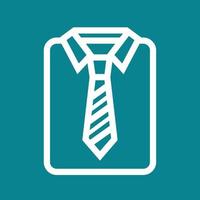 camicia e cravatta linea colore sfondo icona vettore