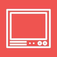 televisione impostato linea colore sfondo icona vettore