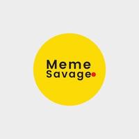 meme selvaggio logo design meme giallo logo design rosso logo cerchio logo meme design vettore