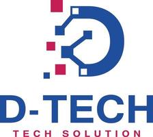 lettera d Tech soluzione logo vettore