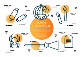 Icone vettoriali gratis di Halloween lineare