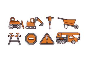 Icone di vettore di costruzione