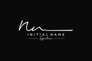 iniziale nn firma logo modello vettore. mano disegnato calligrafia lettering vettore illustrazione.