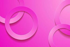 moderno rosa sfondi. 3d cerchio papercut strato sfondo. vettore