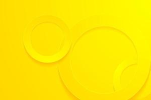 moderno giallo sfondi. 3d cerchio papercut strato sfondo. vettore
