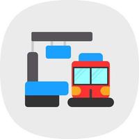 treno piattaforma vettore icona design