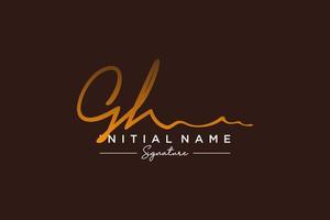 iniziale gh firma logo modello vettore. mano disegnato calligrafia lettering vettore illustrazione.