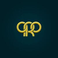 lettere qr logo semplice moderno pulito vettore