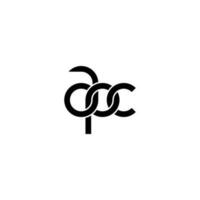lettere apc logo semplice moderno pulito vettore