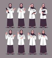 hijab medico vettore è il design di un' femmina medico chi usi il hijab