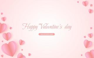 contento San Valentino giorno sfondo e manifesto. vettore simboli di amore nel forma di cuore per saluto carta design. papercut stile. illustrazione vettore 10 eps.