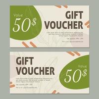 piatto design regalo voucher; tagliando vettore