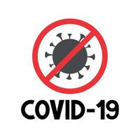 covid-19 illustrazione con virus cellula vettore