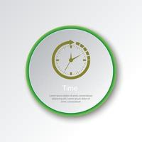 icona del pulsante circolare del timer vettore