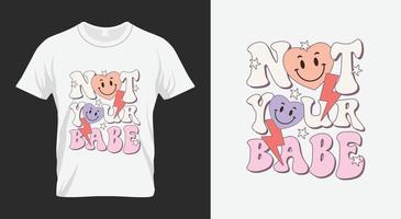 non il tuo bambino San Valentino giorno sublimazione design vettore