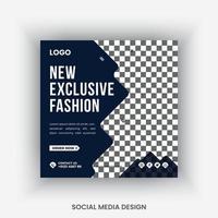 modello di progettazione di post sui social media di moda vettore