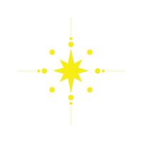 eps10 giallo vettore scanalatura stelle astratto arte icona o logo isolato su bianca sfondo. stelle simbolo nel un' semplice piatto di moda moderno stile per il tuo sito web disegno, e mobile applicazione