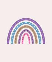 astratto bambini illustrazione, boho bambino disegno, arcobaleno clipart vettore