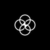 cerchio logo fulmine vettore. logo ikigai e bullone o il arte di vivente nel il nazione di bambù tende. Giappone vettore