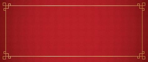 contento Cinese nuovo anno rosso sfondo vettore. Cinese e giapponese tradizionale modello con geometrico forme, d'oro telaio. orientale stile sfondo per Stampa, tessuto, coperchio, striscione, decorazione. vettore