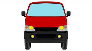 furgone nel luminosa colore vettore, realistico auto piatto luminosa colore vettore illustrazione