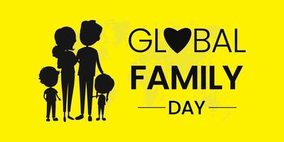 illustrazione di progettazione del modello di vettore di celebrazione di giorno della famiglia globale felice